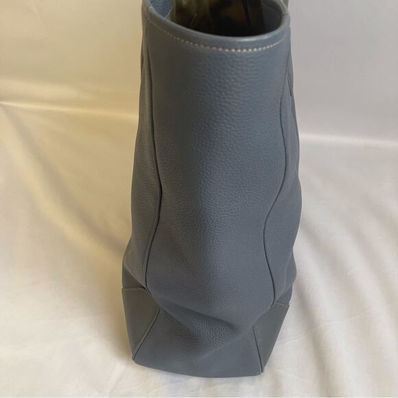 Dunhill Boston Tote Blue Leather Top Handle Work School Business Bag Tote - Picture 12 of 16